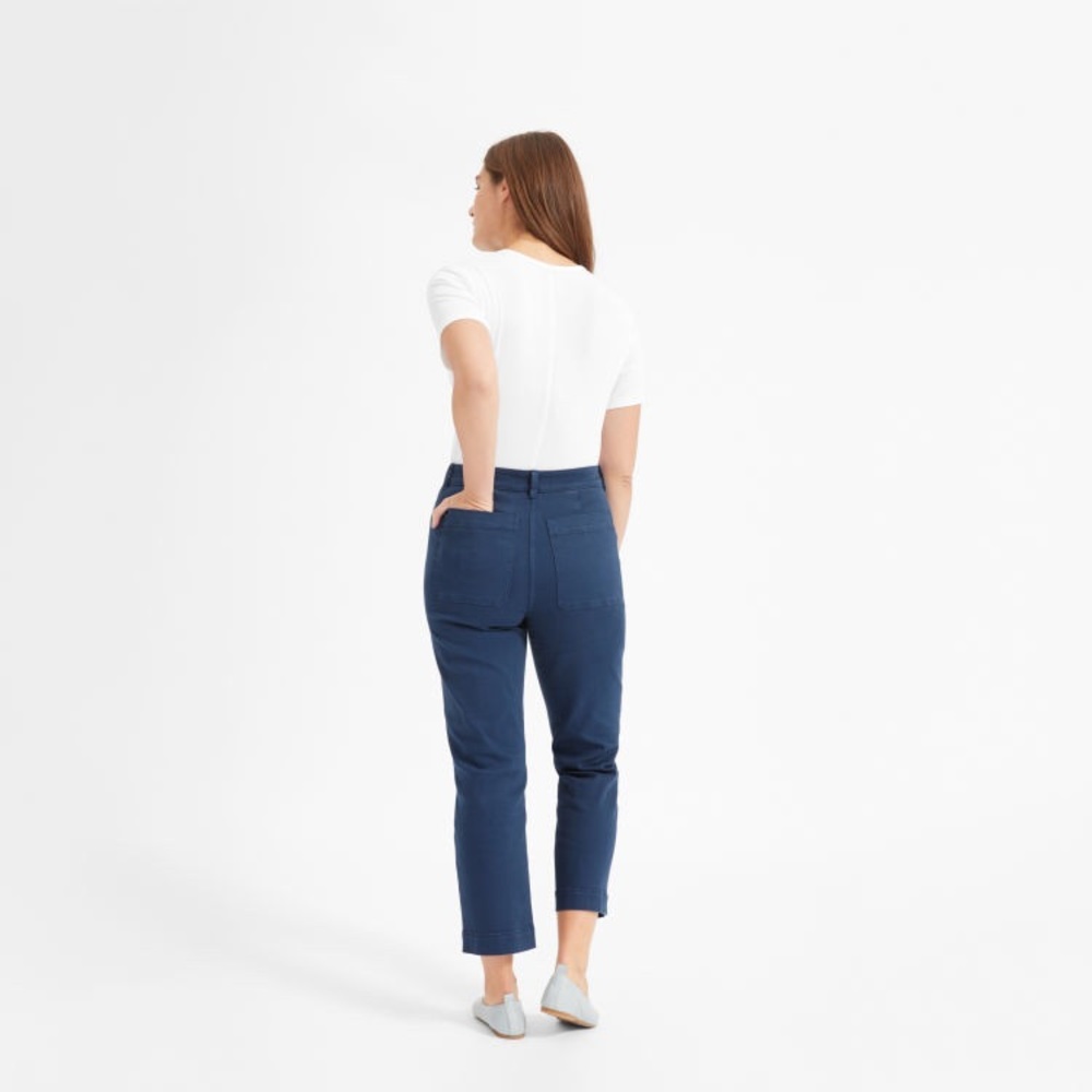 Everlane Straight Leg Crop Royal Blue Pant